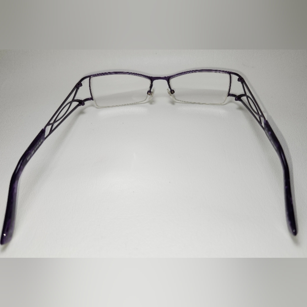 Deep Purple Semi-Rimless Rectangular Glasses - image 6